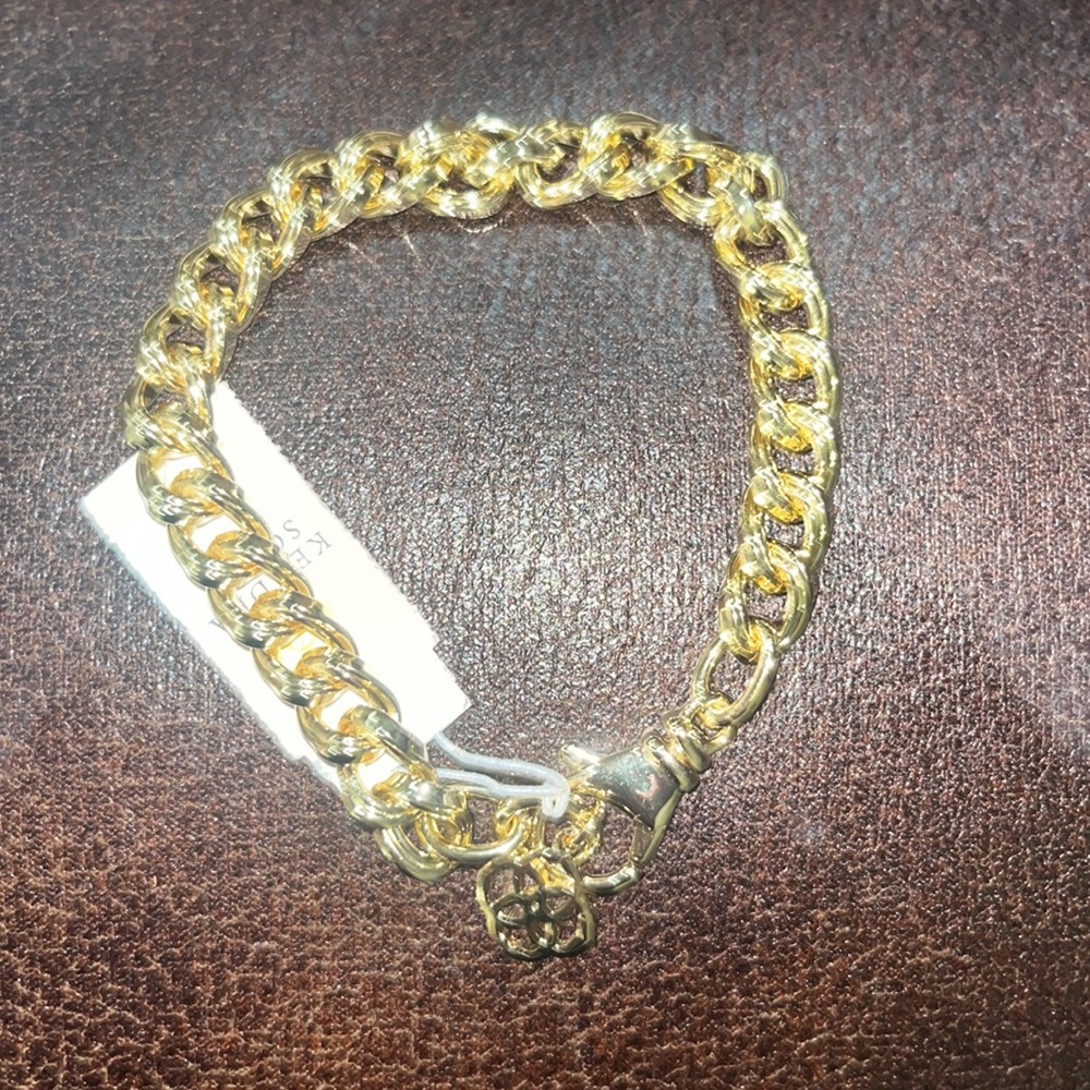 NWT Kendra Scott Vincent Gold Chain Bracelet - Picture 3 of 3